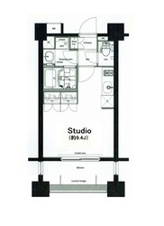 麻布十番駅 徒歩6分 8階の物件間取画像